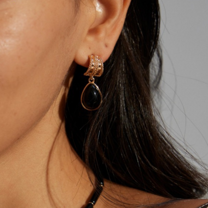 Eternal Grace Black Onyx Earrings